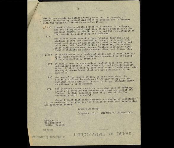 I. The Founding Maison Française d'Oxford